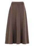 Brunello Cucinelli elasticated-waistband flared skirt - Brown