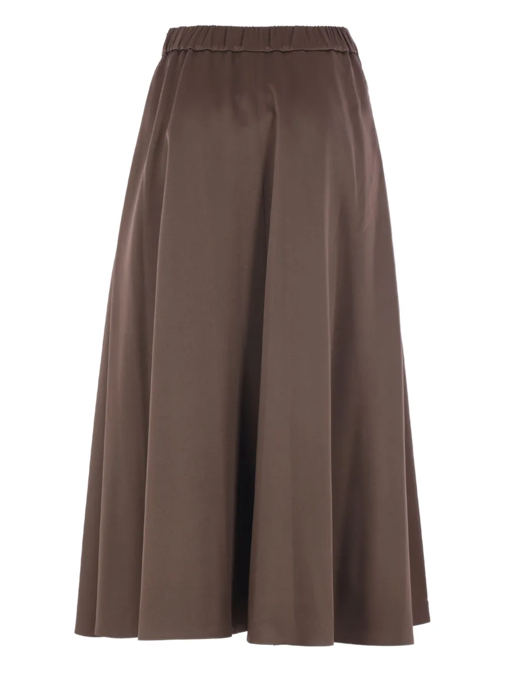 Brunello Cucinelli elasticated-waistband flared skirt Bruin