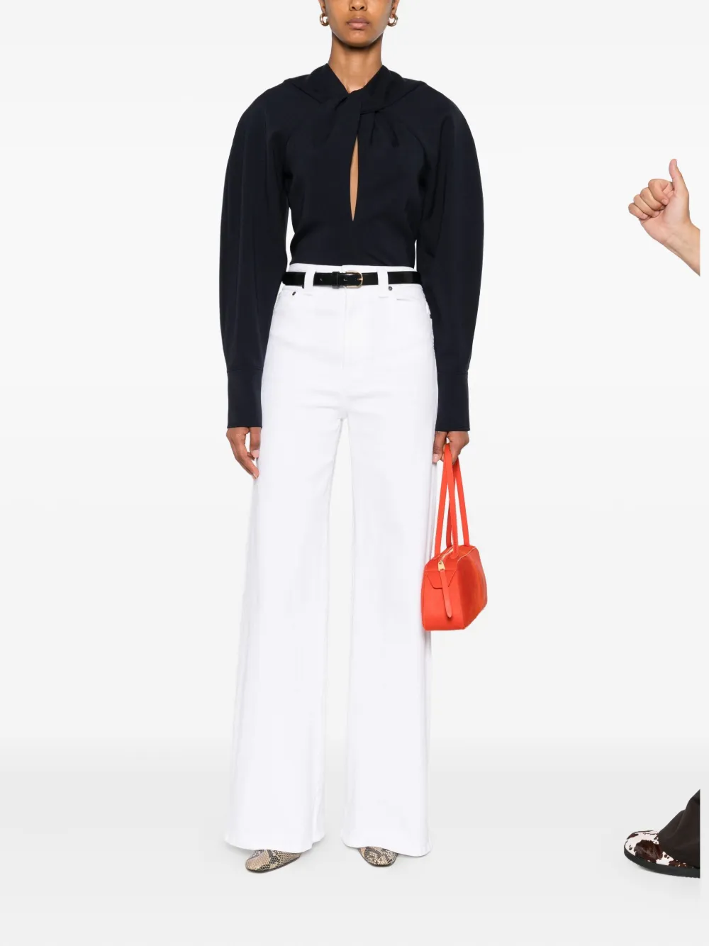 Victoria Beckham Blouse met lange mouwen Blauw