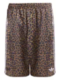adidas leopard-print shorts - Brown