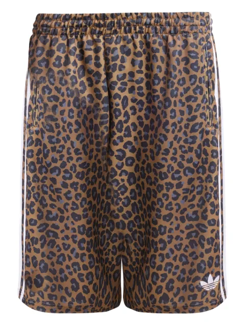 adidas leopard-print shorts