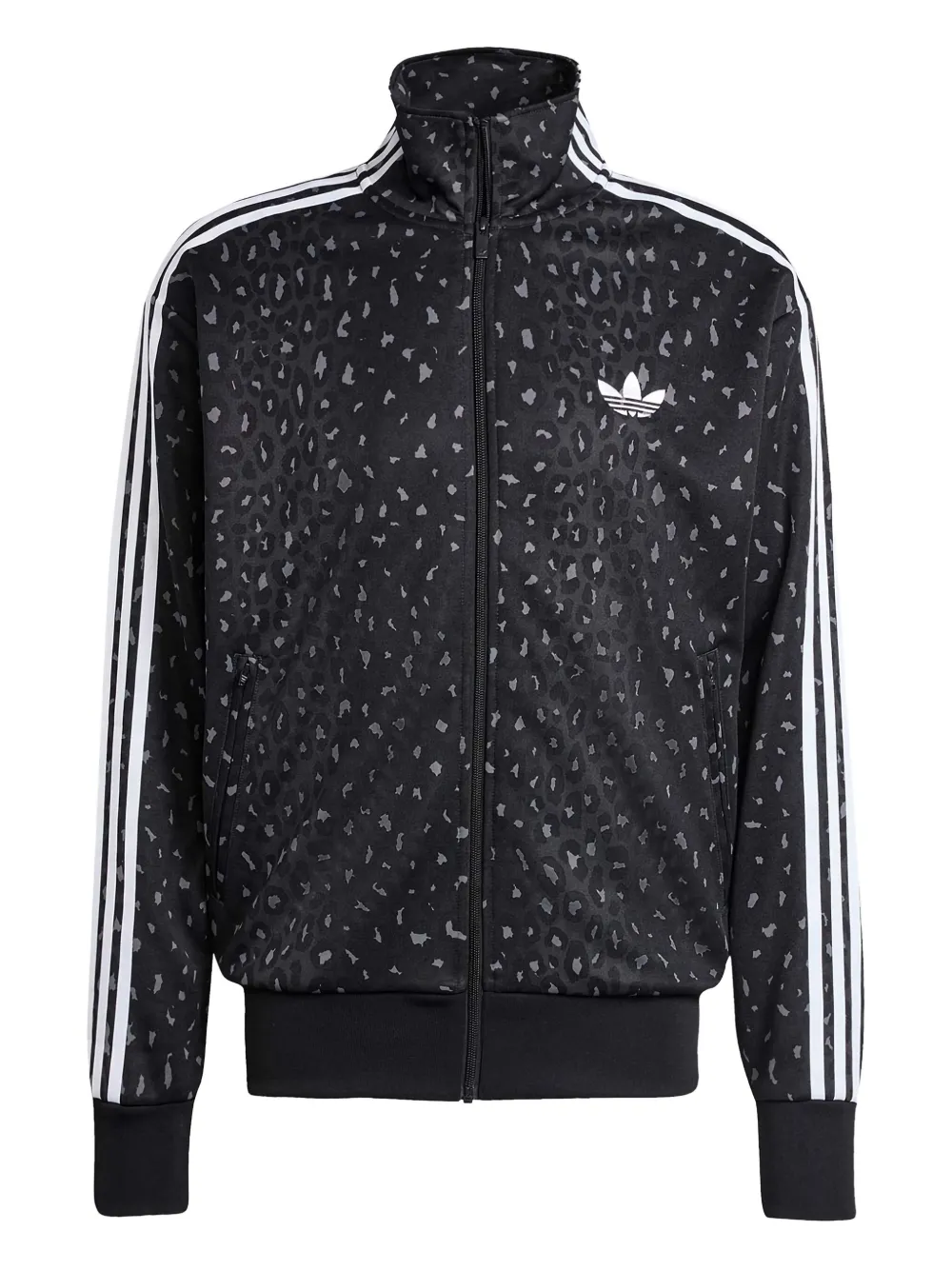adidas leopard-print zip-up sweatshirt | Black | Image 1