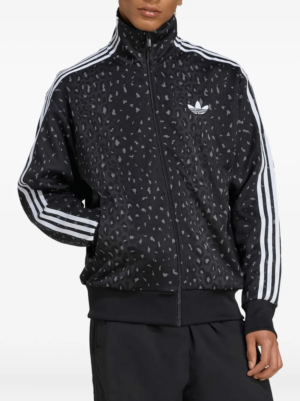 adidas leopard-print zip-up sweatshirt | Sweatshirts | Image 2