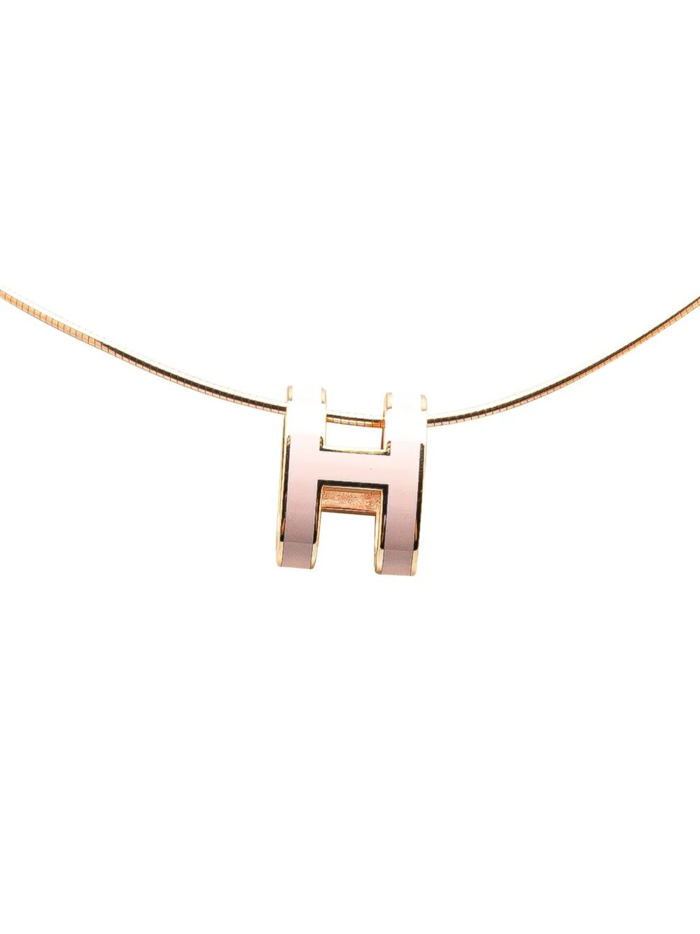 Hermès Pre-Owned 2000-2024 Mini Enamel Pop H Pendant Necklace costume Hermès Pre-Owned 2000-2024 Mini Enamel Pop H Pendant Necklace costume