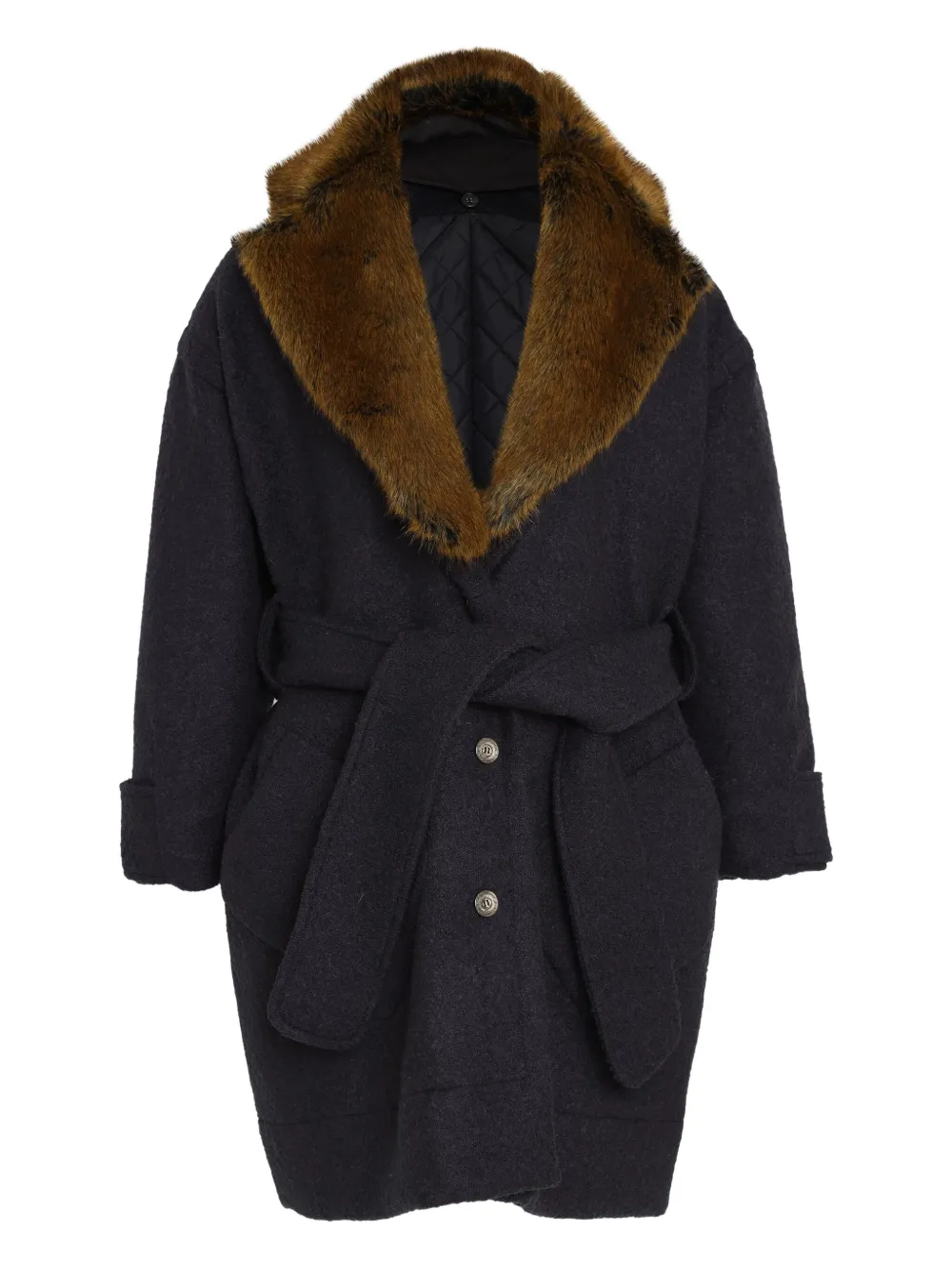 À La Garçonne Casaco com cinto | Azul | Image 1