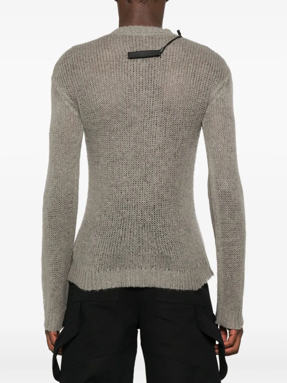 Heliot Emil Crew-neck Knitted Sweater In Gray