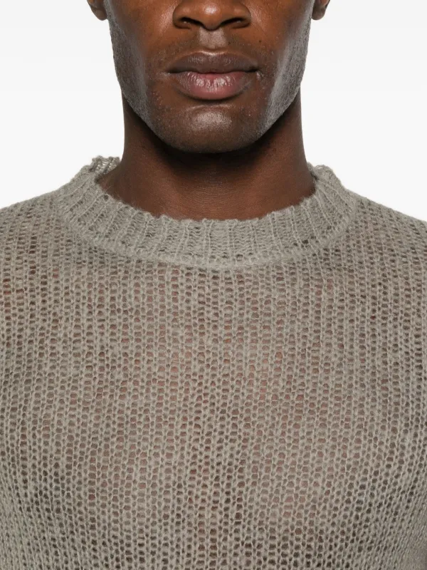 HELIOT EMIL crew-neck Knitted Sweater | Grey | FARFETCH ID
