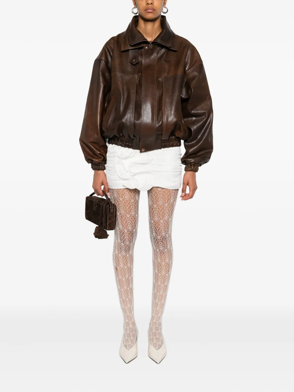 Magda Butrym zip-up leather jacket | Leather Jackets | Image 2