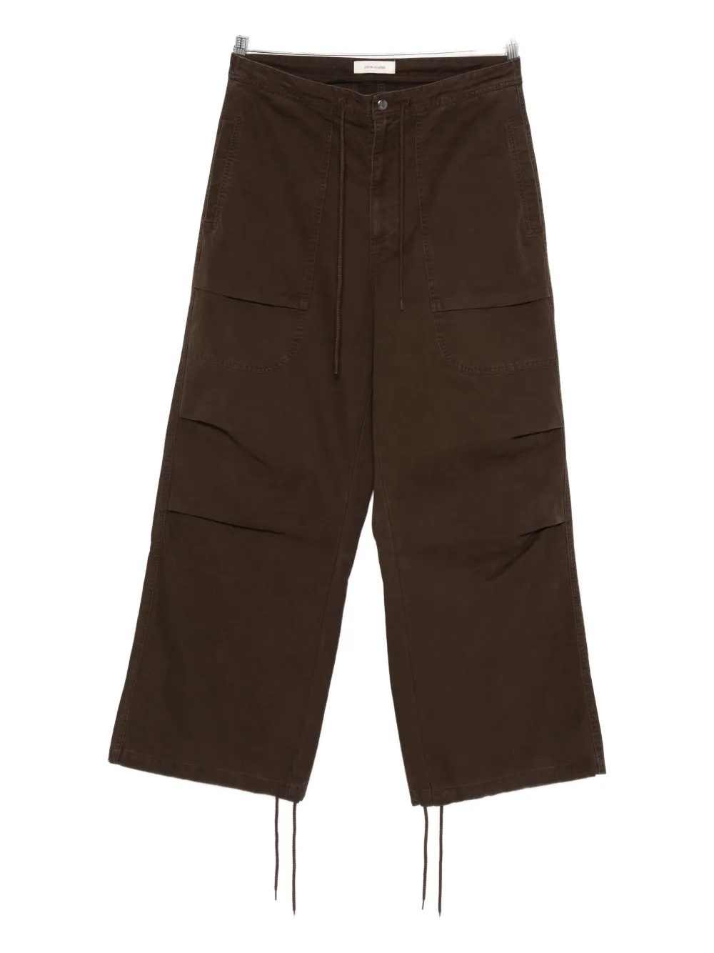 Entire Studios Drawstring Cargo Trousers In Brown