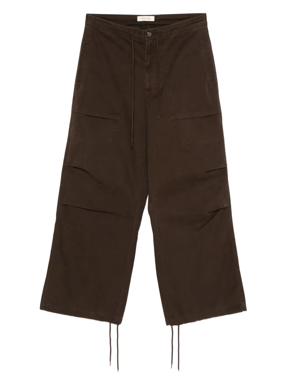 ENTIRE STUDIOS drawstring cargo trousers | Brown | Image 1
