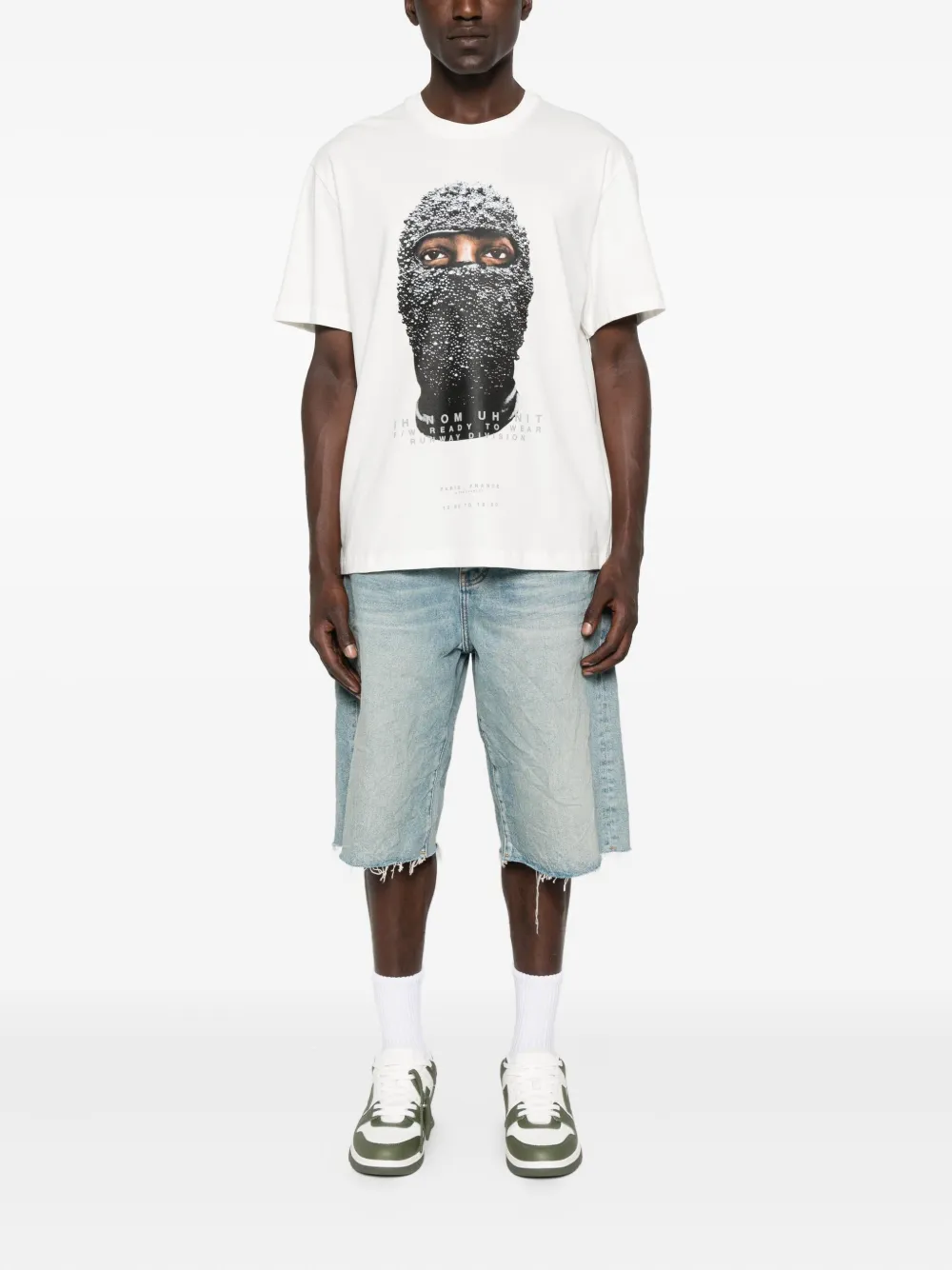 Ih Nom Uh Nit T-shirt met maskerprint Wit