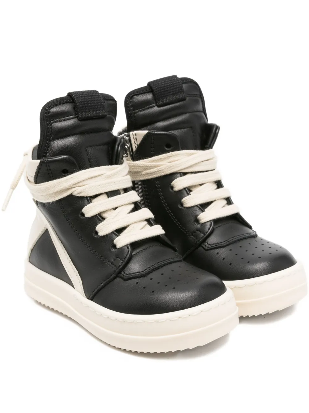 Rick Owens Geobasket leather sneakers | Black | Image 1