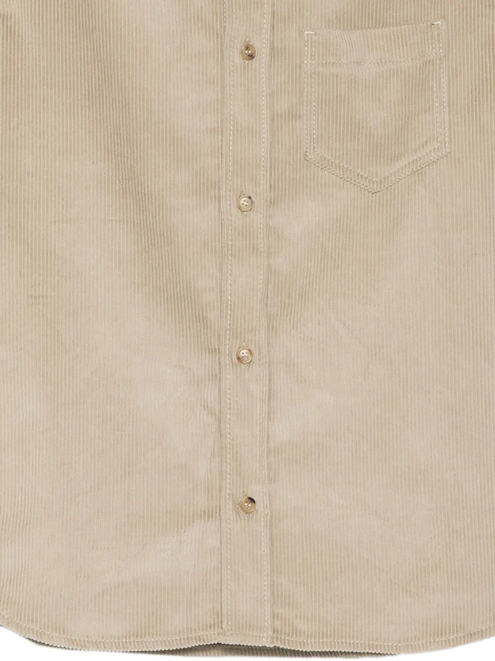 Haikure Ribfluwelen overhemd Beige