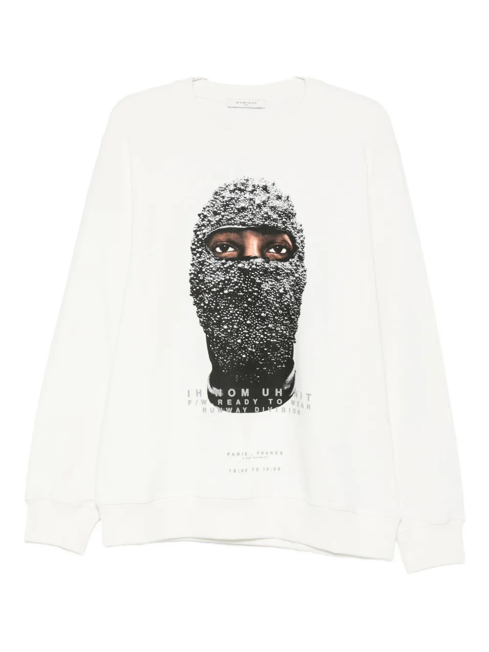 Ih Nom Uh Nit Future Mask Cotton Sweatshirt In White