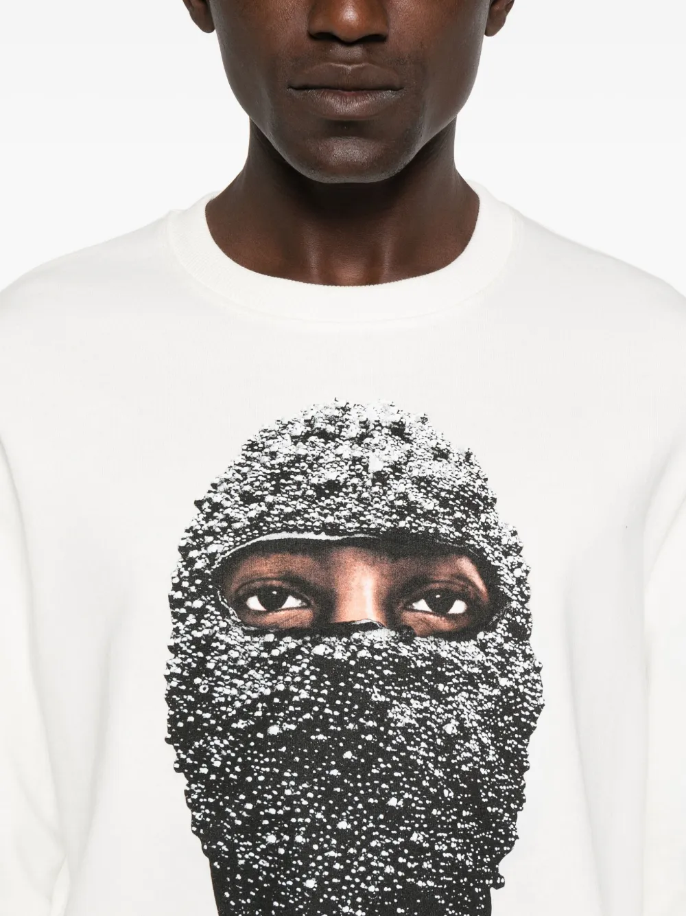 Ih Nom Uh Nit Future Mask Cotton Sweatshirt In White
