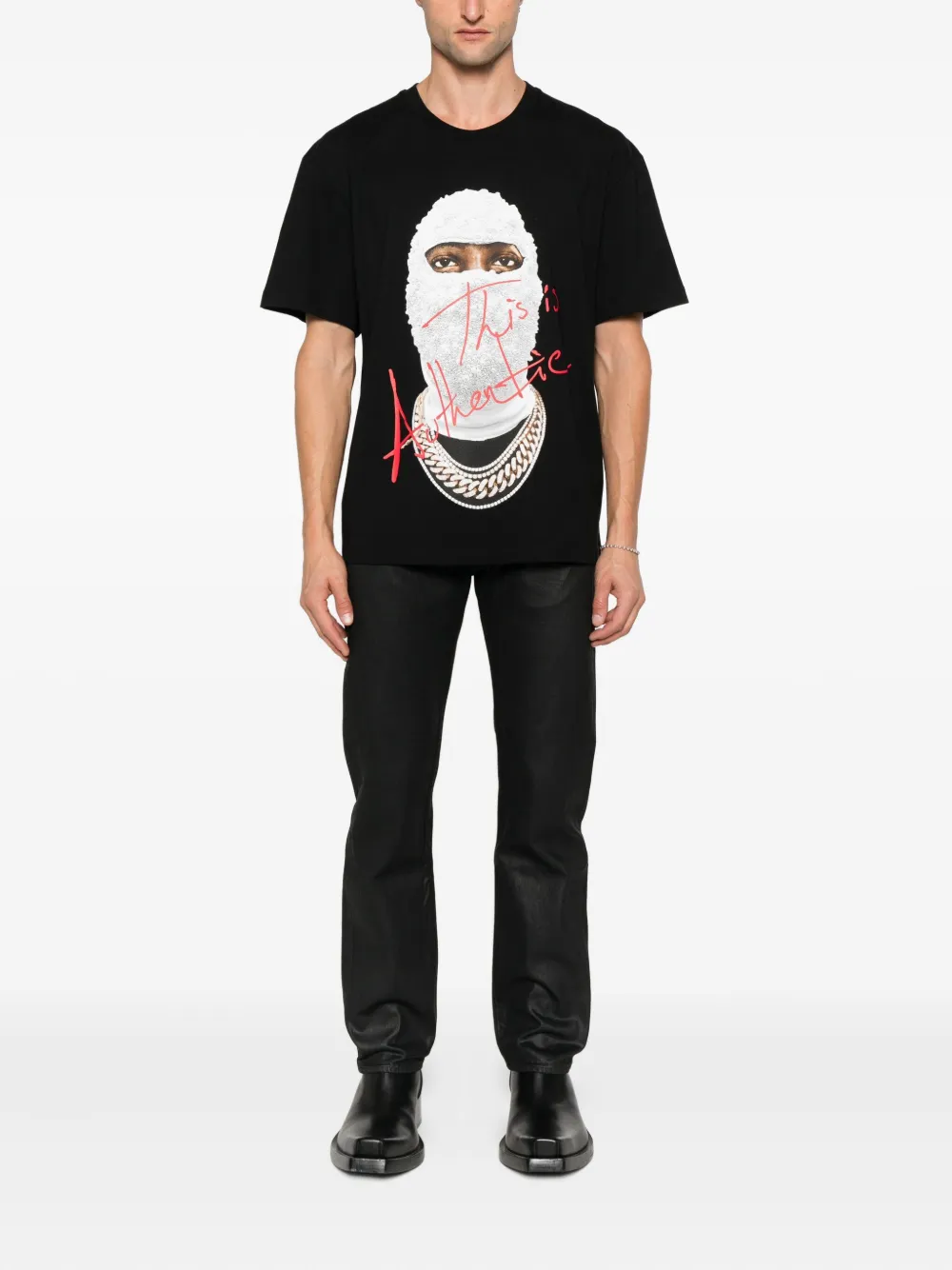 Ih Nom Uh Nit front-print cotton T-shirt - Zwart