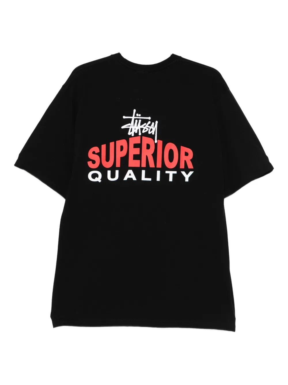Stüssy Superior Quality cotton T-shirt - Zwart