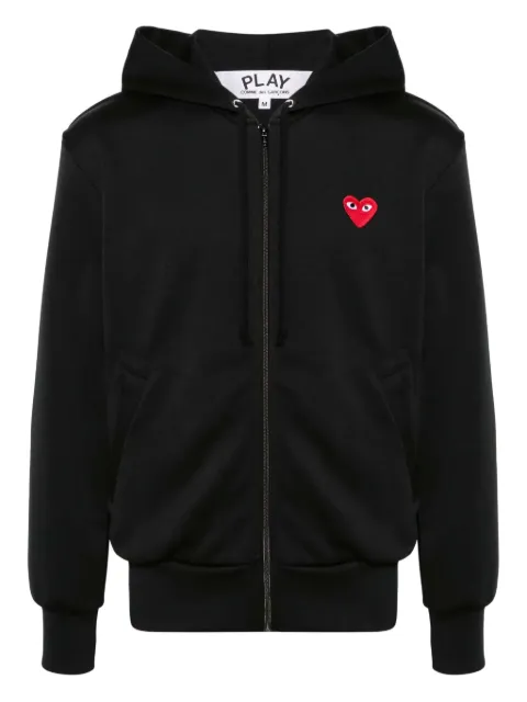 Comme Des Garçons Play هودي بسحاب وبشعار قلب