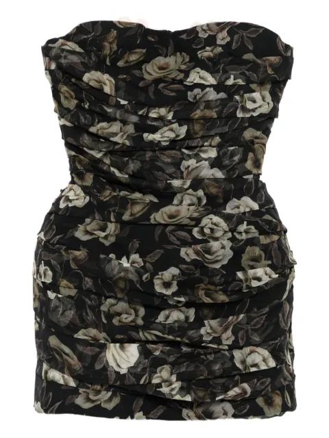 Magda Butrym floral-print strapless dress