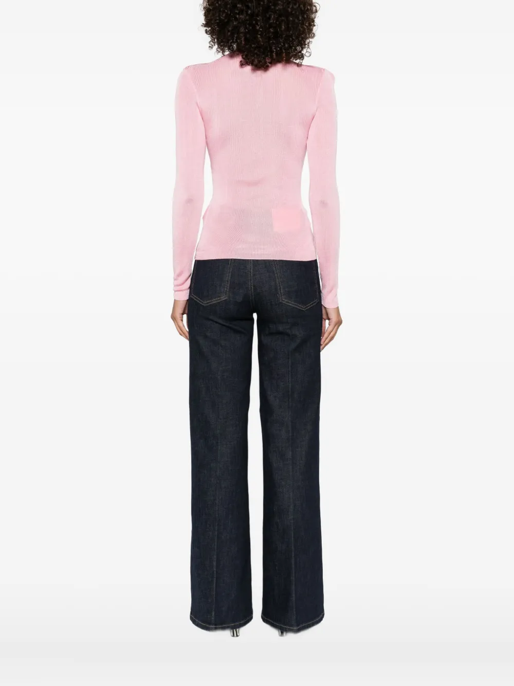 Self-Portrait Top met hoge hals Roze