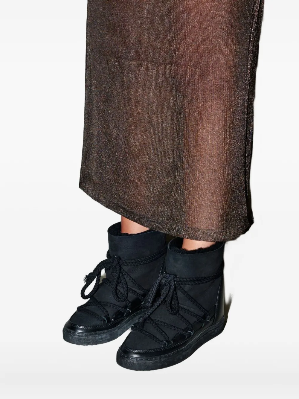Inuikii Classic lace-up leather sneakers Zwart