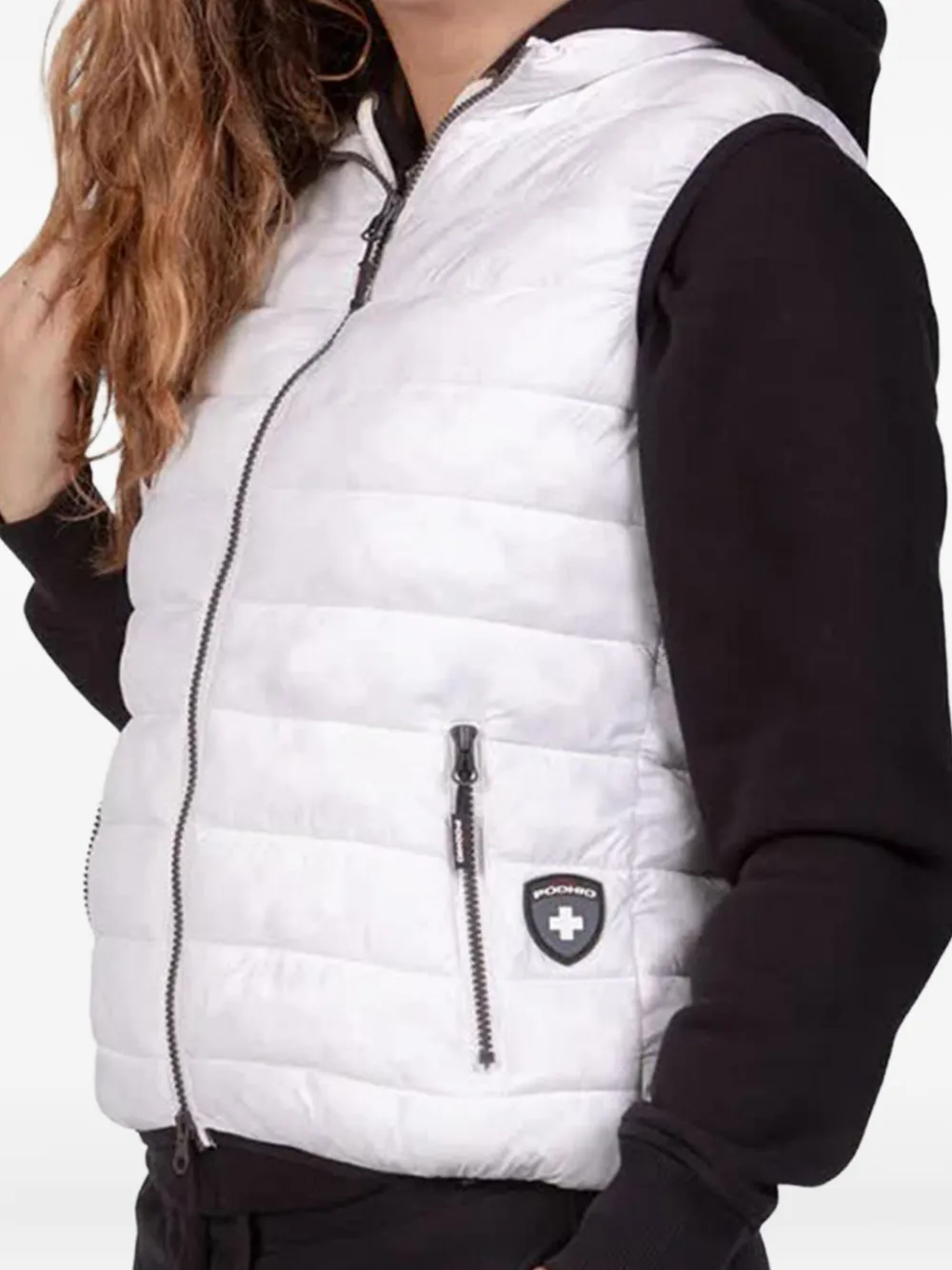 PODHIO logo-patch hooded gilet | Waistcoats & Gilets | Image 2