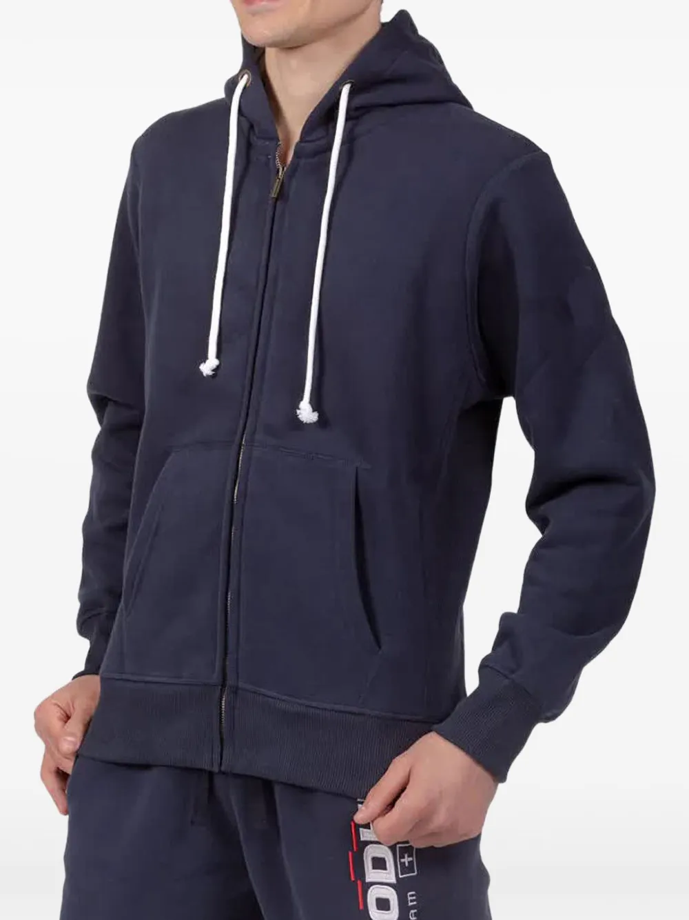 PODHIO zip-up hooded sweatshirt | Blue | Image 1