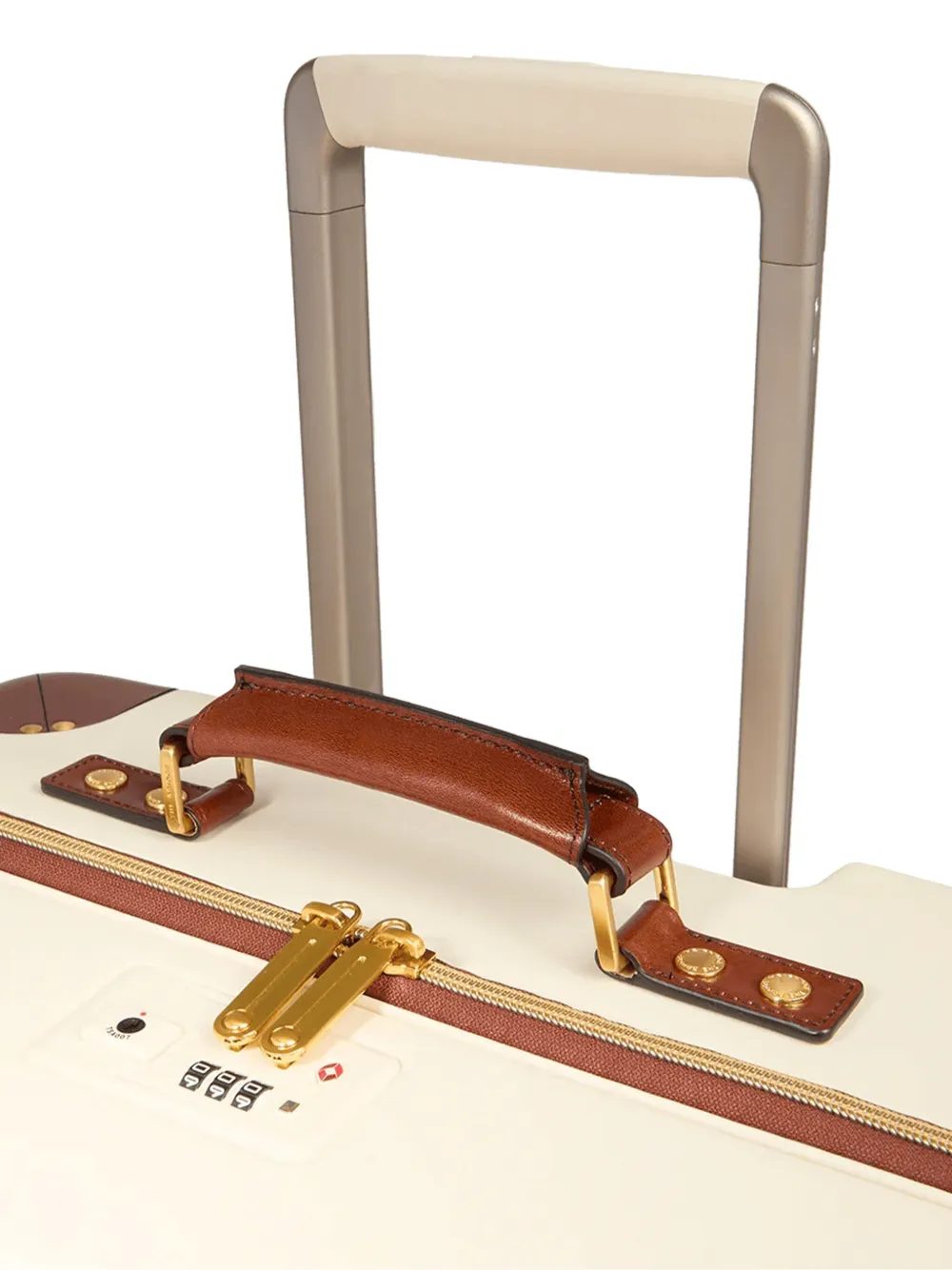 The Bridge Koffer met leren afwerking Beige