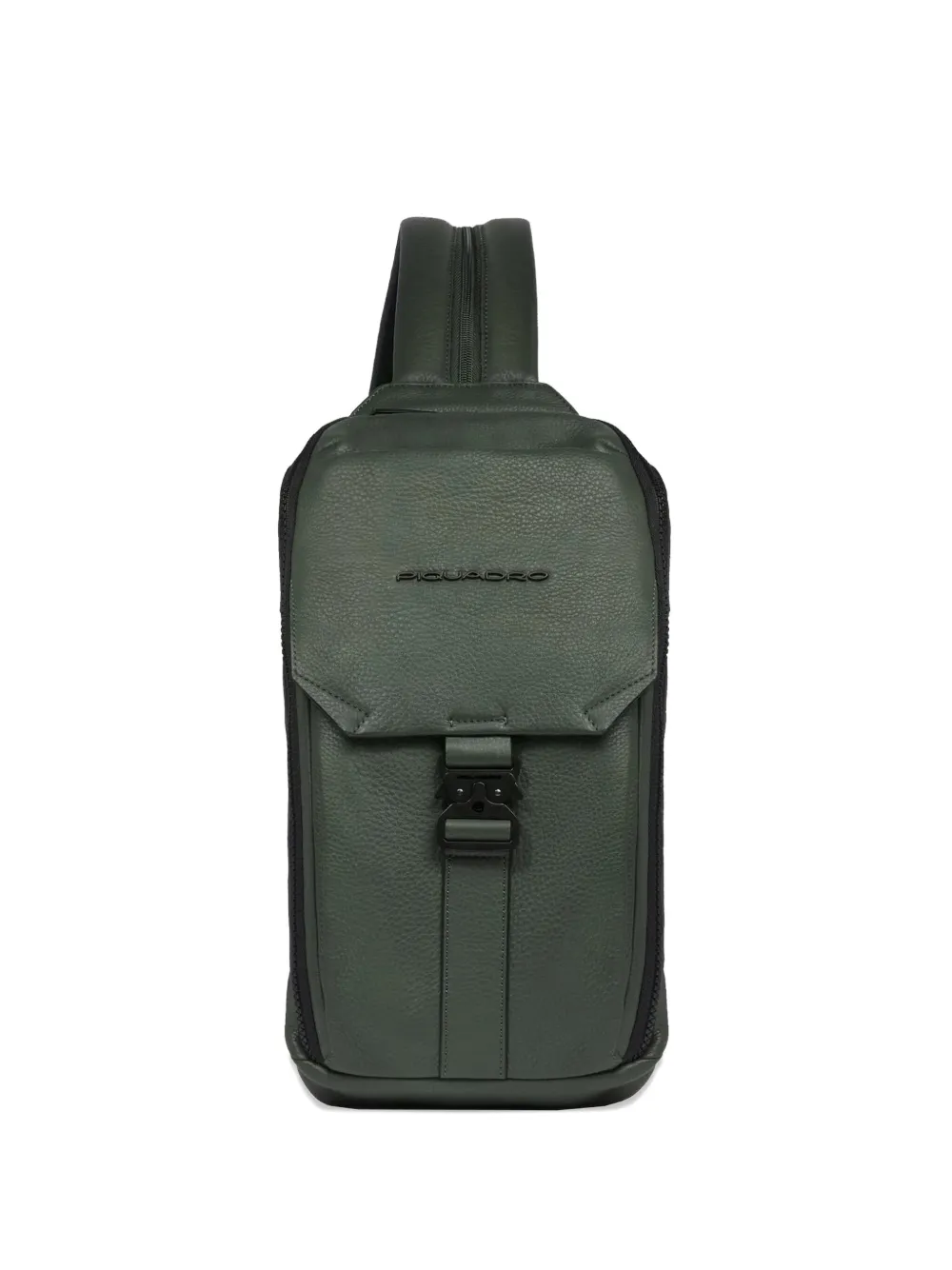 PIQUADRO buckle-fastening leather sling bag | Green | Image 1