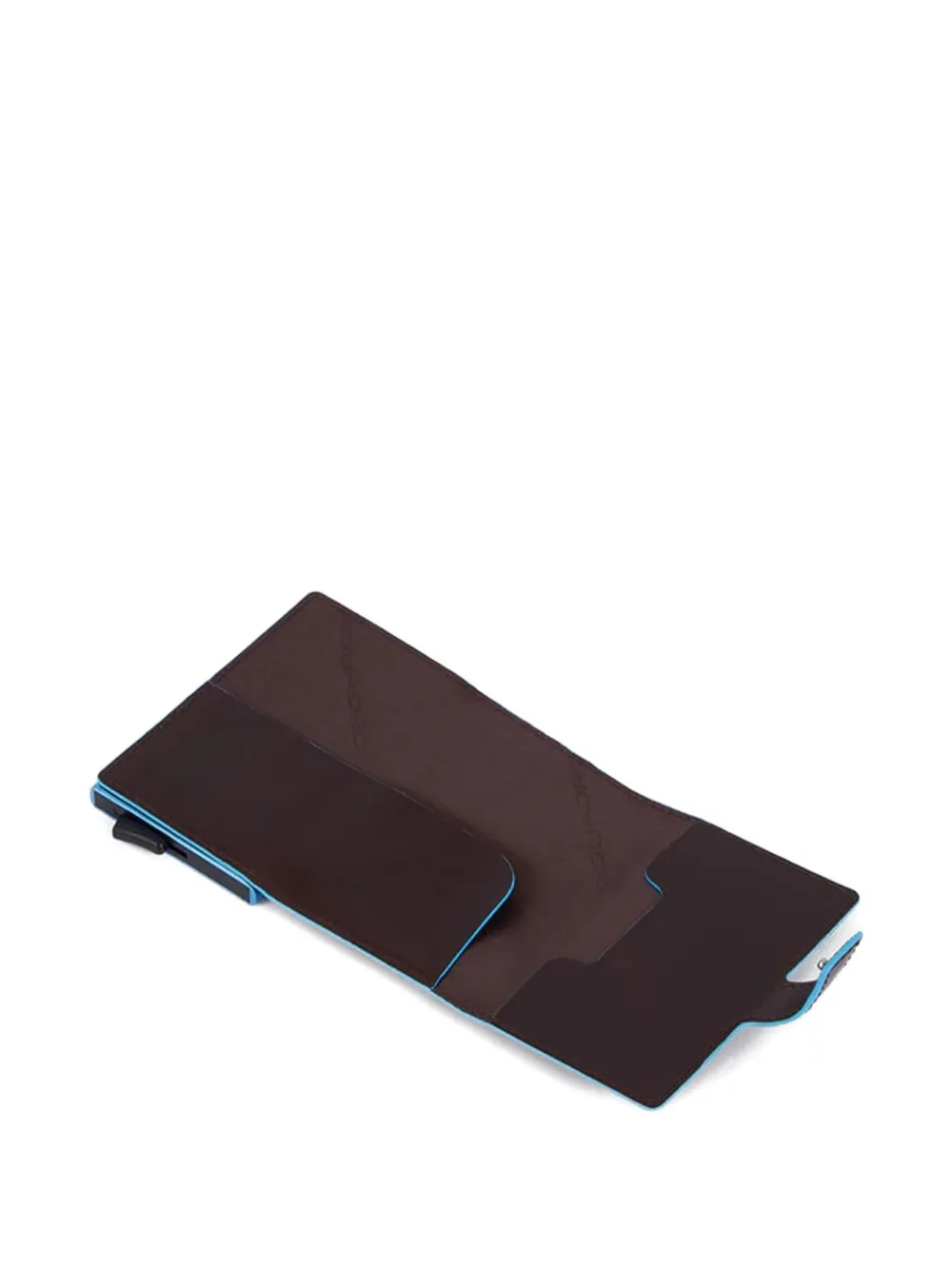 PIQUADRO Leren metalen pasjeshouder Bruin