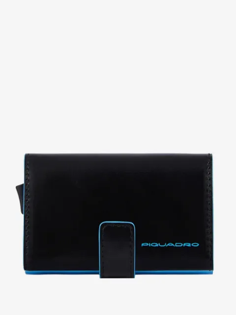 PIQUADRO metal leather cardholder