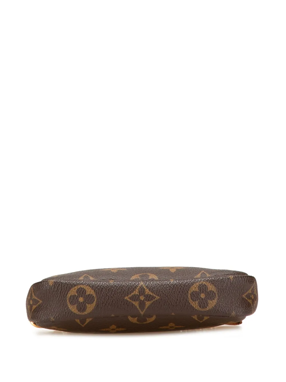 Pre-owned Louis Vuitton 2005 Monogram Mini Pochette Accessoires Handbag In Brown