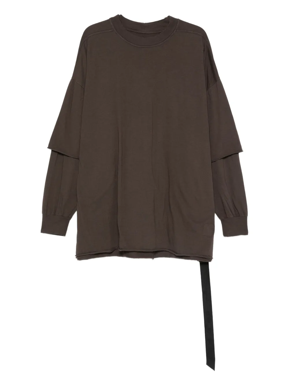 Rick Owens DRKSHDW Langarmshirt im Layering-Look | Braun | Image 1