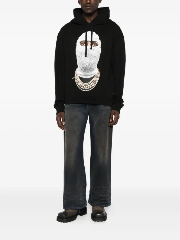 Ih Nom Uh Nit Future Mask Cotton Hoodie | Black | FARFETCH