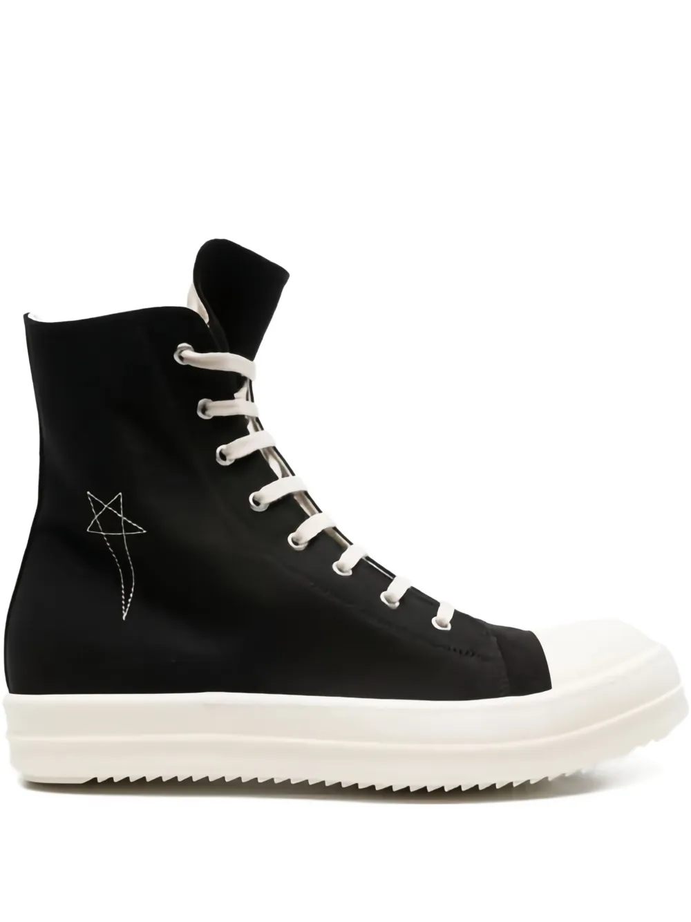 Rick Owens DRKSHDW lace-up zip-fastening sneakers Black