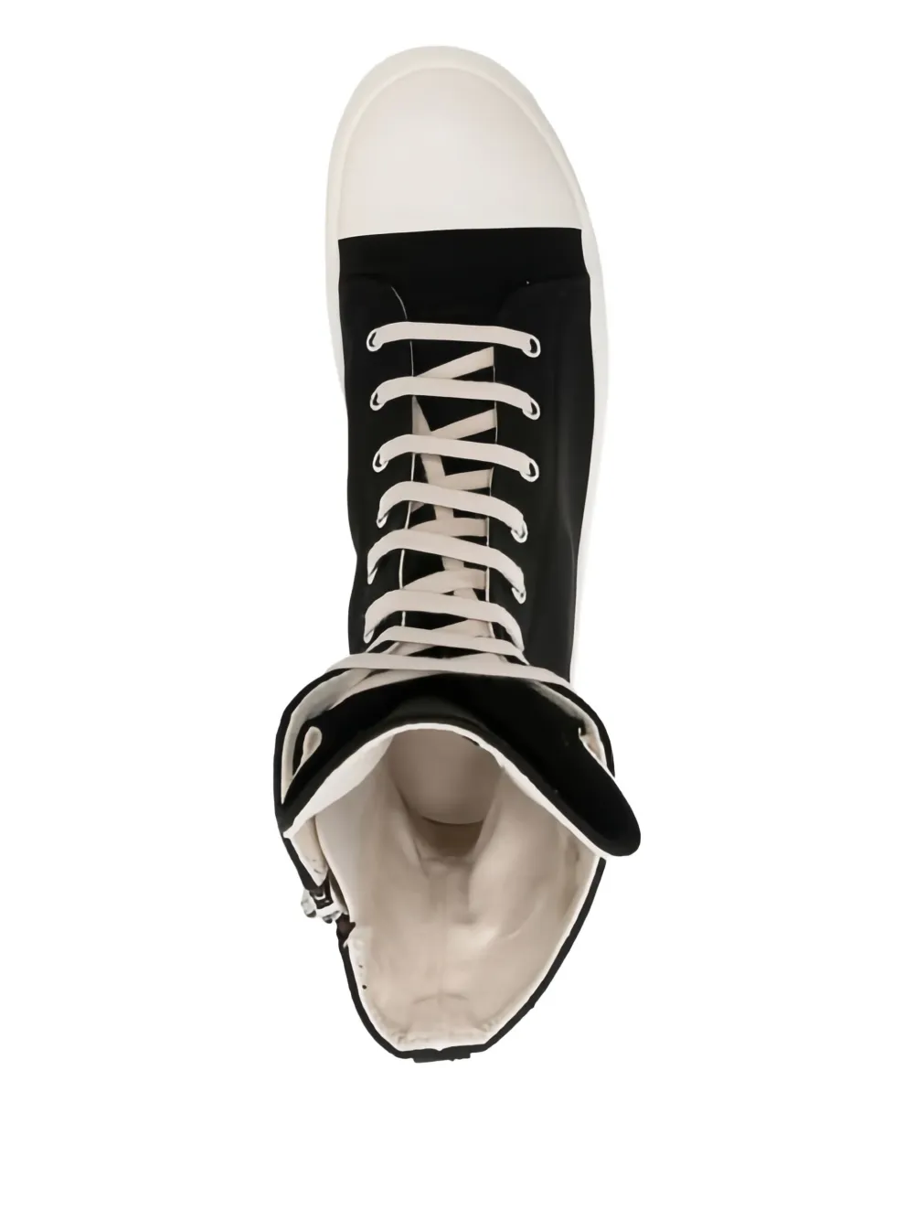 Rick Owens DRKSHDW lace-up zip-fastening sneakers Black