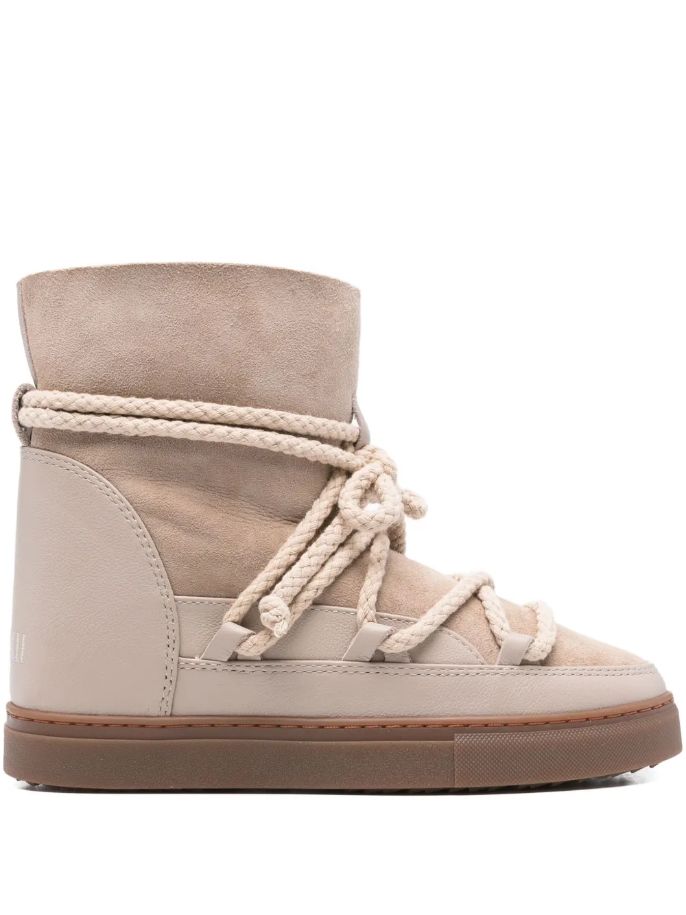 Inuikii suede-leather rope-lace boots Neutrals