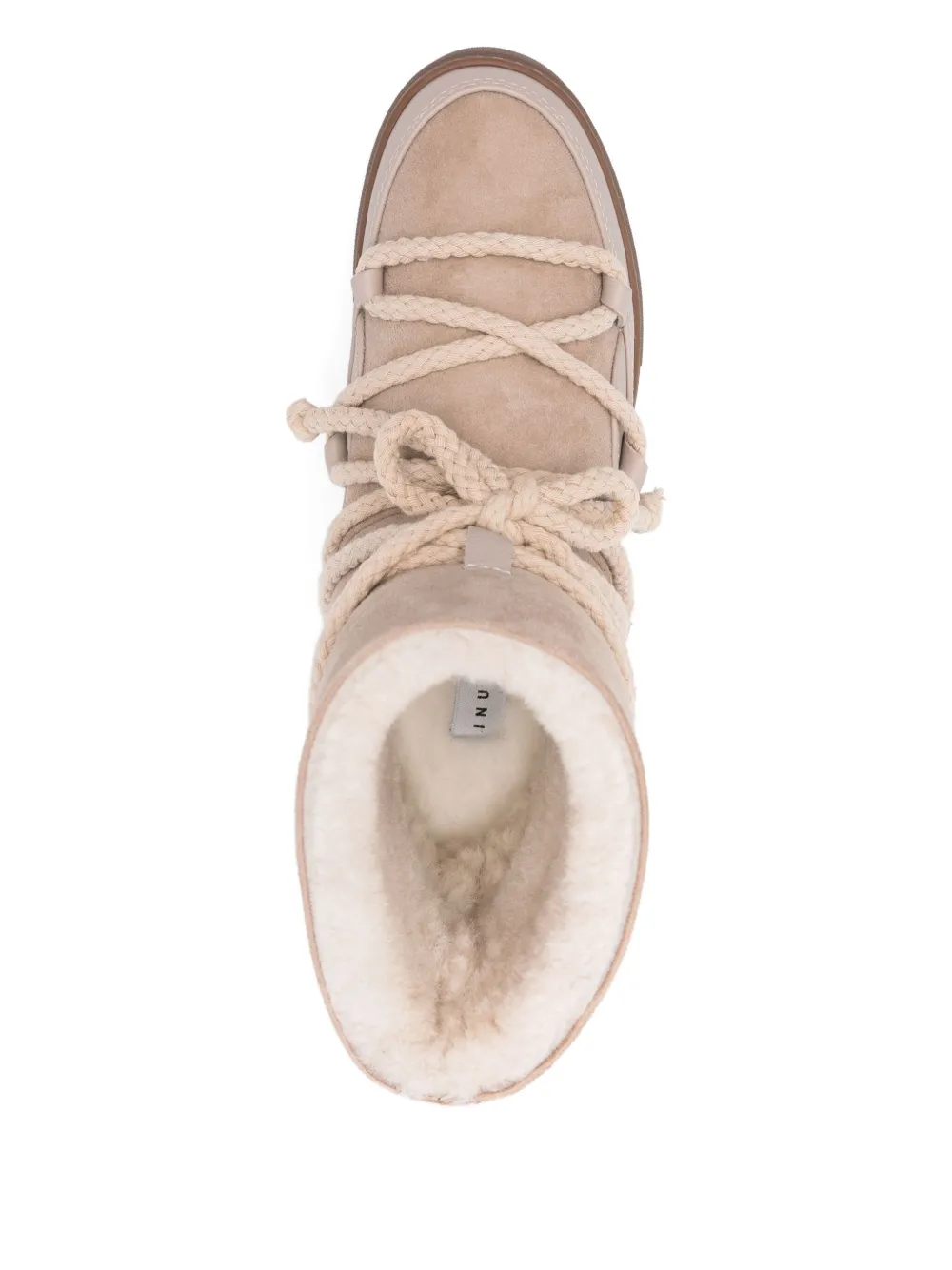 Inuikii suede-leather rope-lace boots Neutrals