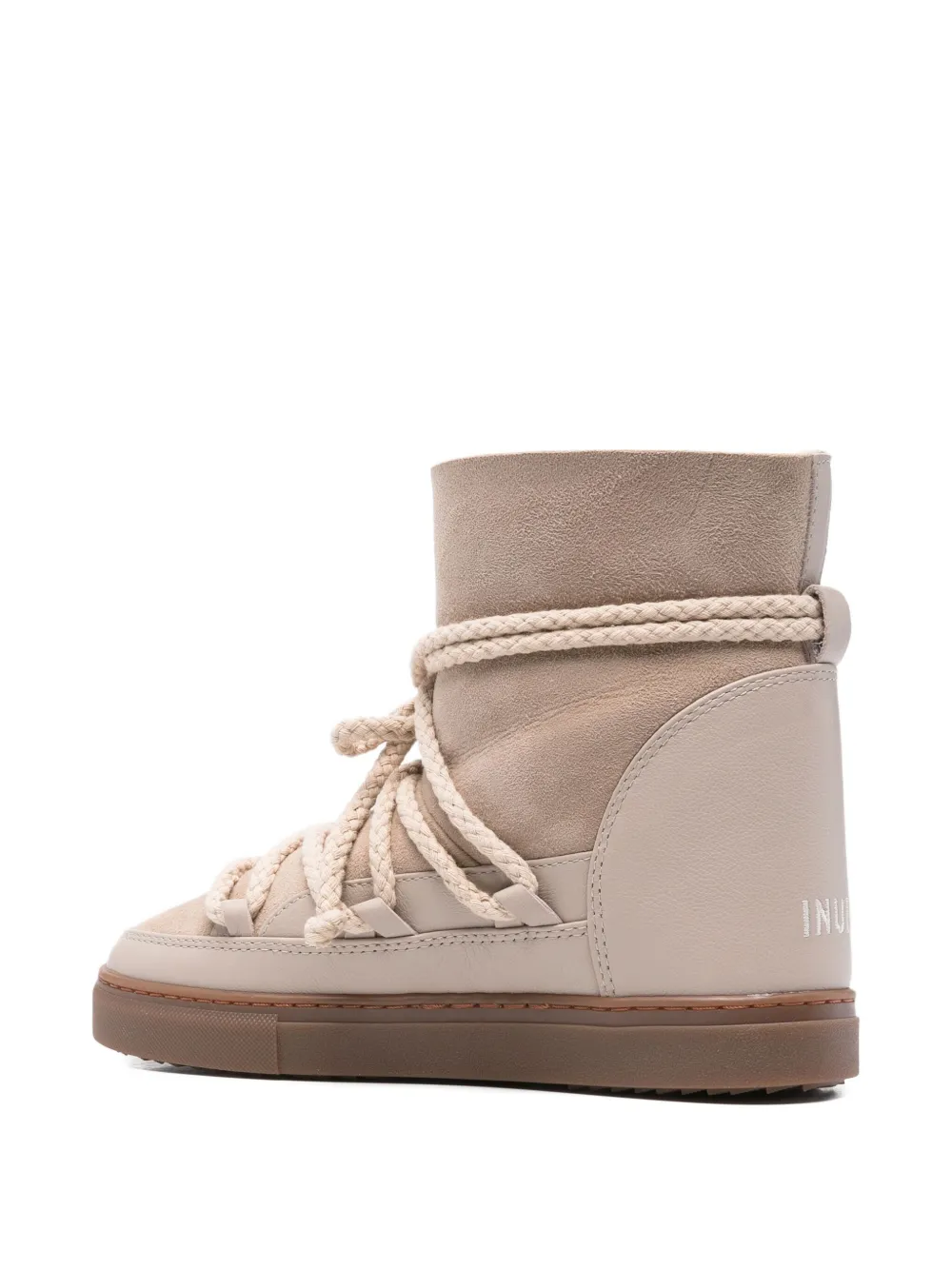 Inuikii suede-leather rope-lace boots Neutrals