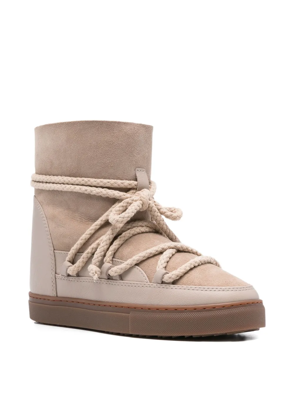 Inuikii suede-leather rope-lace boots Neutrals
