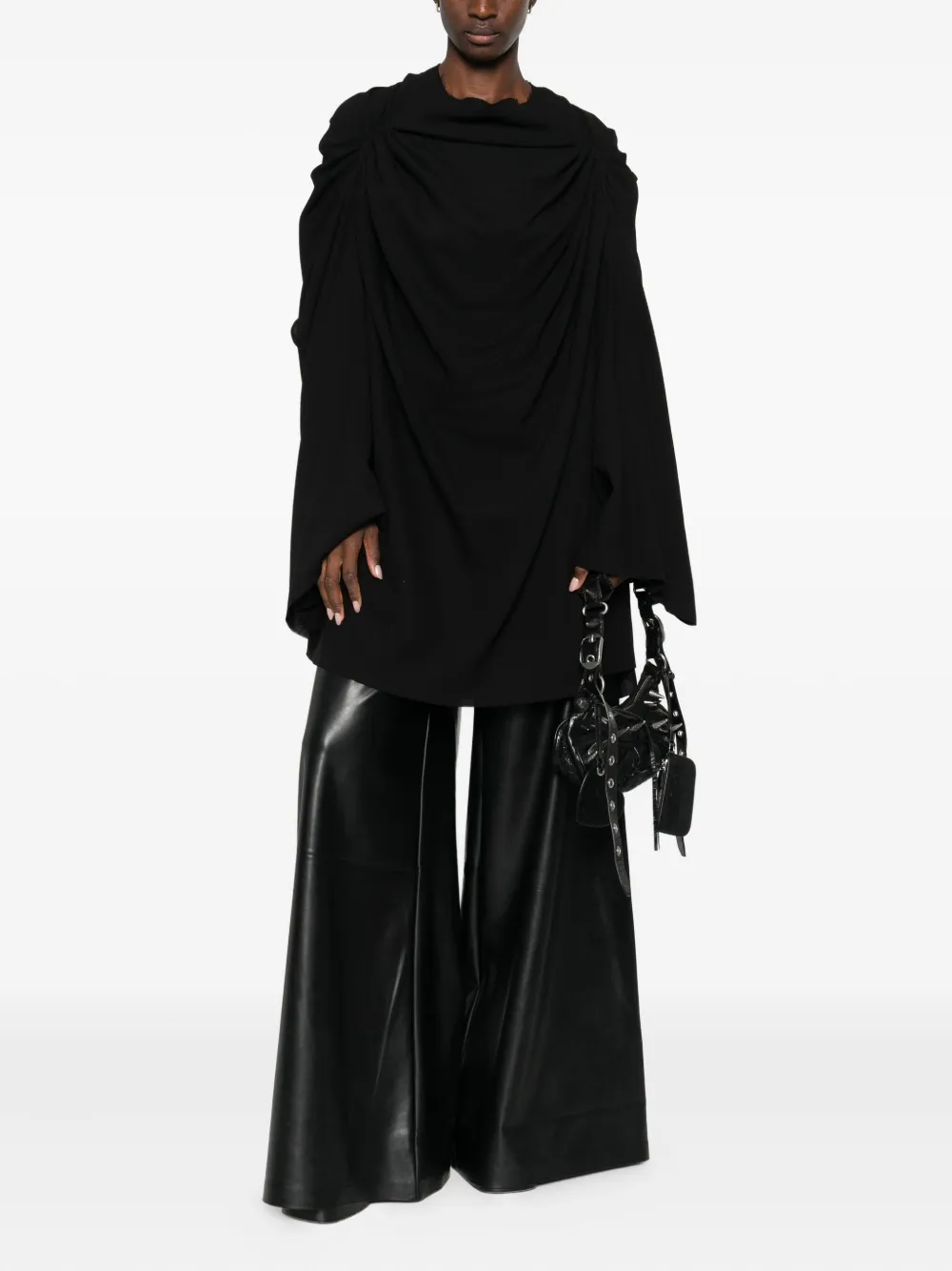 Rick Owens draped dress - Zwart