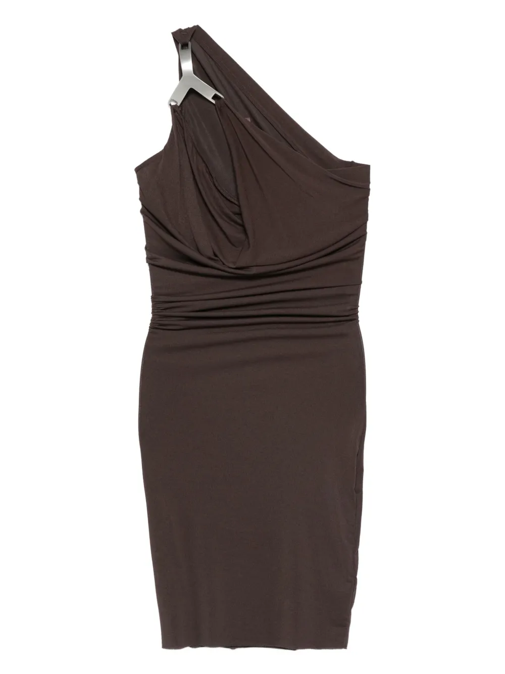 Rick Owens Lilies one-shoulder draped dress | Brown | Image 1