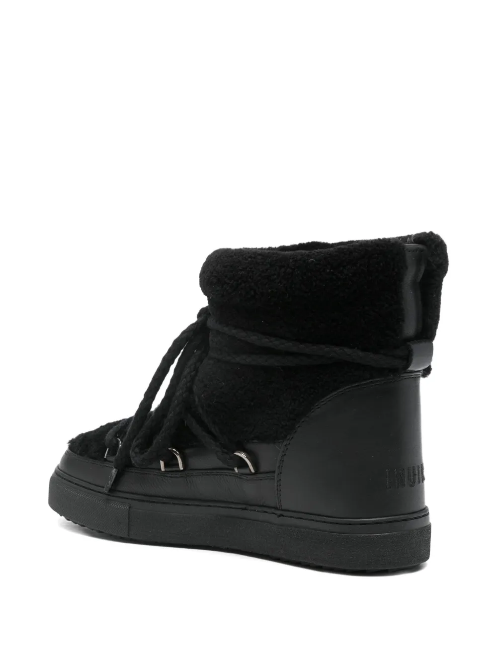 Inuikii Lace-up Shearling Boots In Black