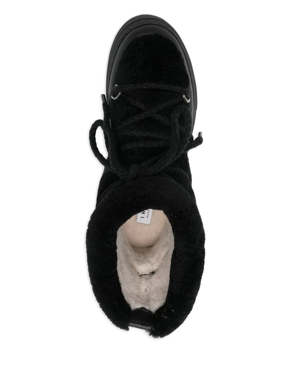 Inuikii Lace-up lammy veterlaarzen Zwart