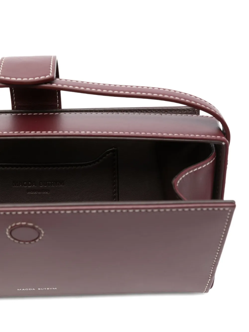 Magda Butrym Apolonia leren shopper met handgreep Bruin