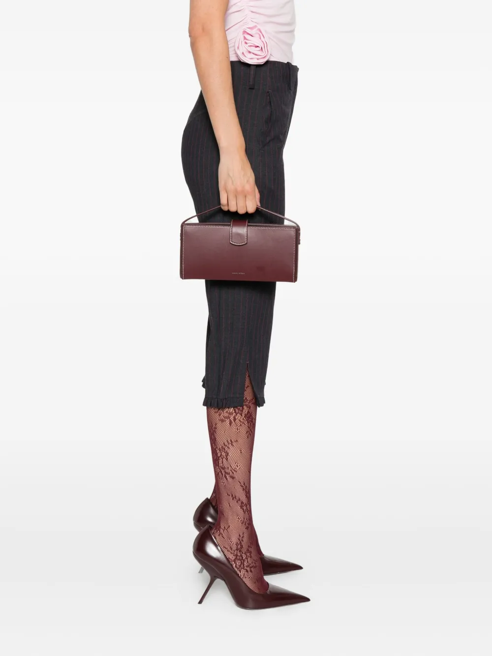 Magda Butrym Apolonia leren shopper met handgreep Bruin