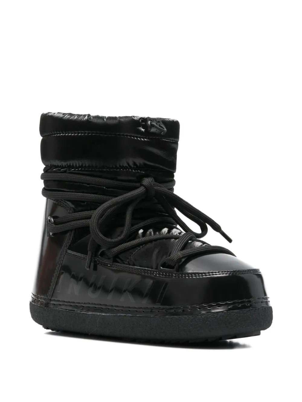 Inuikii Mountain Metallic Lace-up Padded Boots In Black