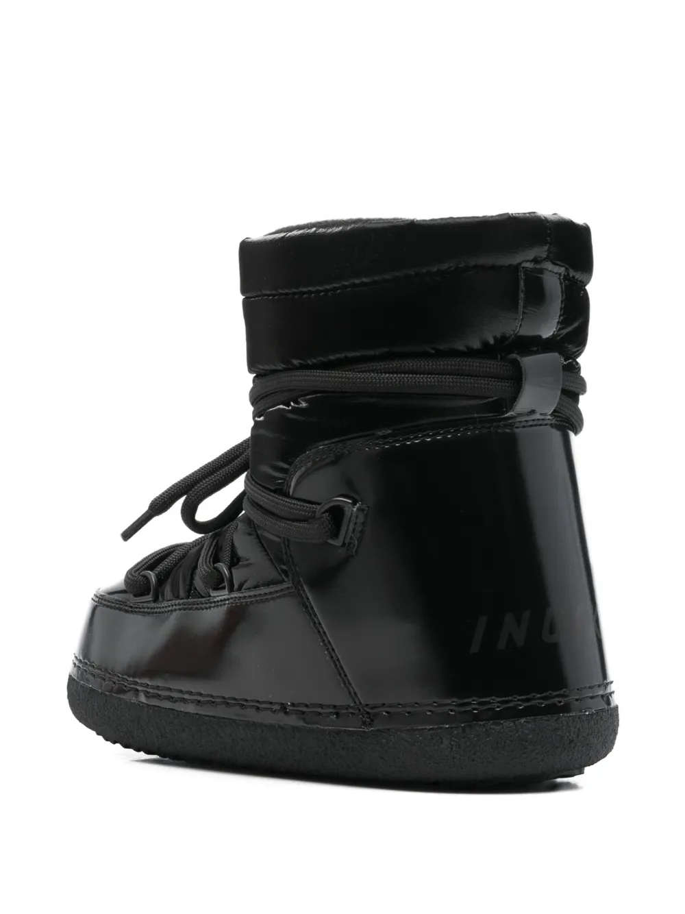 Inuikii Mountain Metallic Lace-up Padded Boots In Black