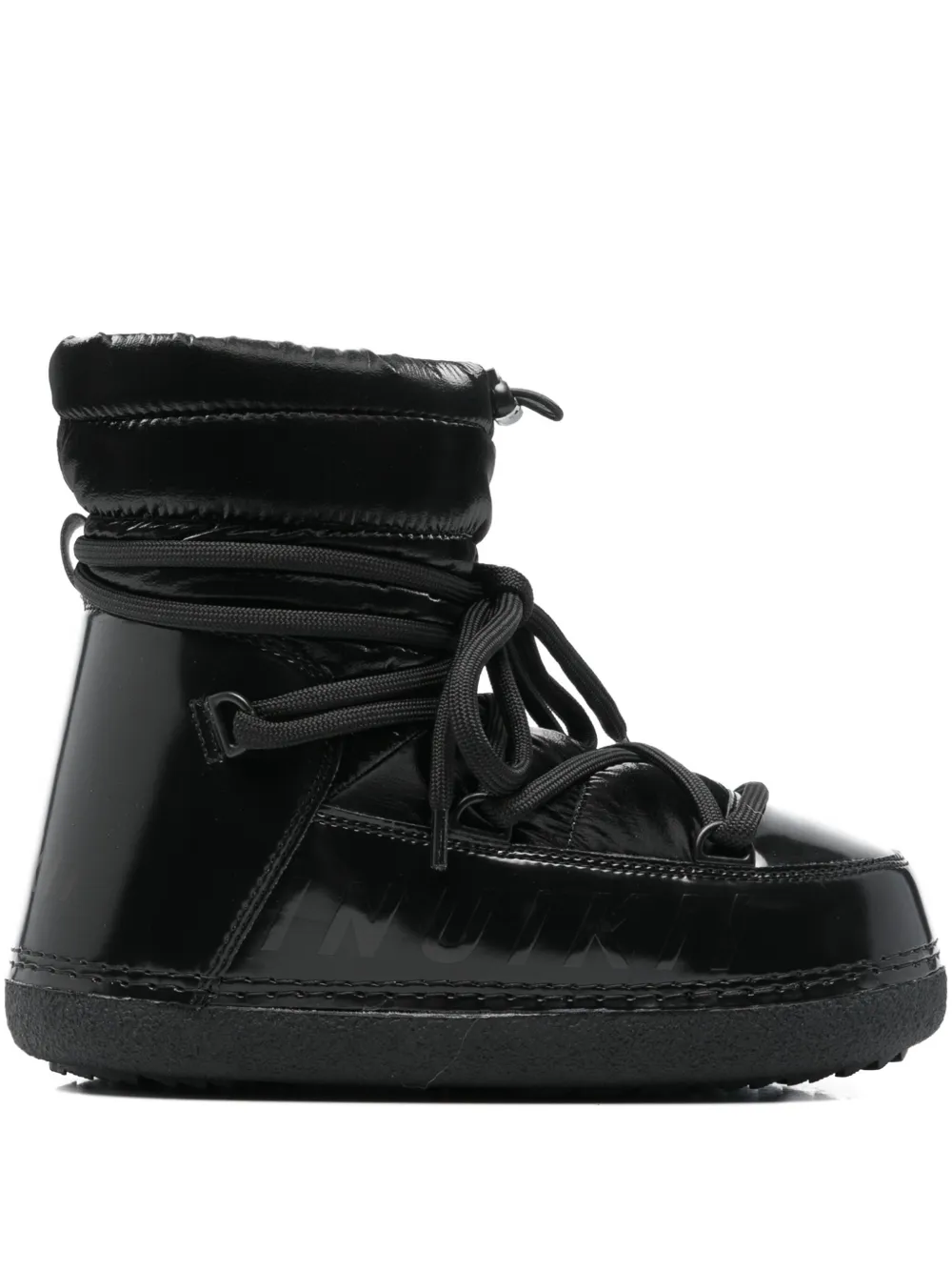 Inuikii Mountain Metallic Lace-up Padded Boots In Black