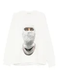 Ih Nom Uh Nit beaded-face sweatshirt - White